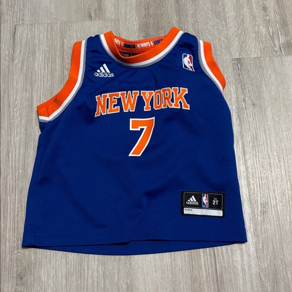 Adidas New York Blue and Orange Basketball Jersey - Picture 1 of 1